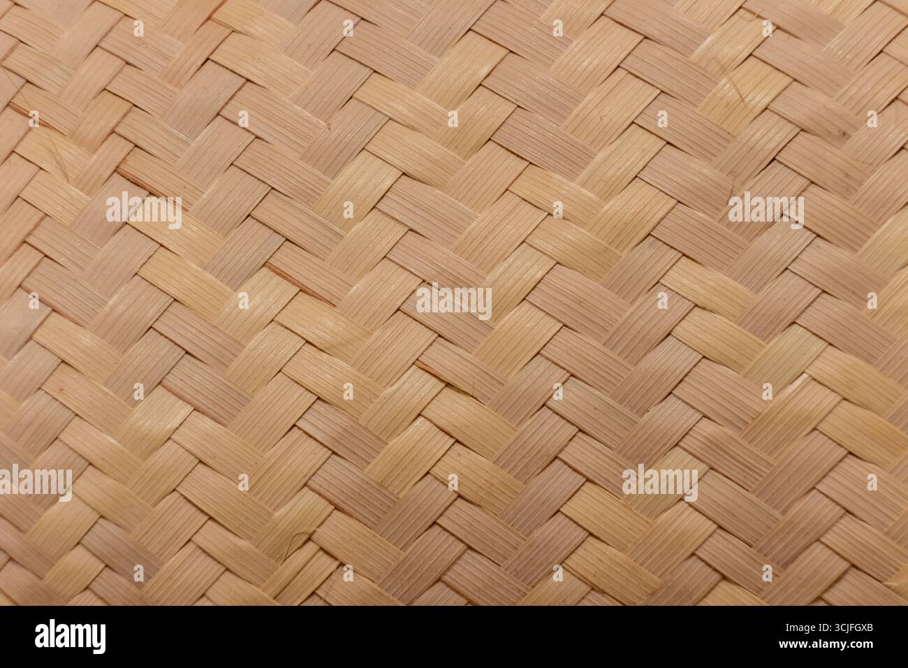 African Palm Leaf Woven Basketry Pattern Stock Photo