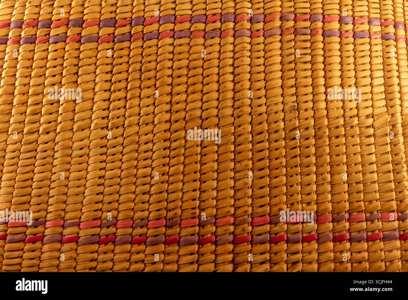 African Palm Leaf Woven Basketry Pattern Stock Photo