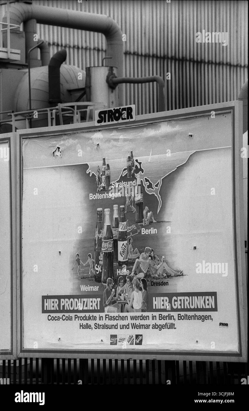 Germany, Berlin, 22 July 1992, Advertisement for Eastern European ...