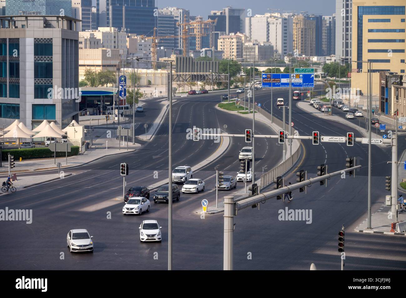 Doha, Qatar - August 30, 2025: Aerial View of Doha Bank Street. Doha ...