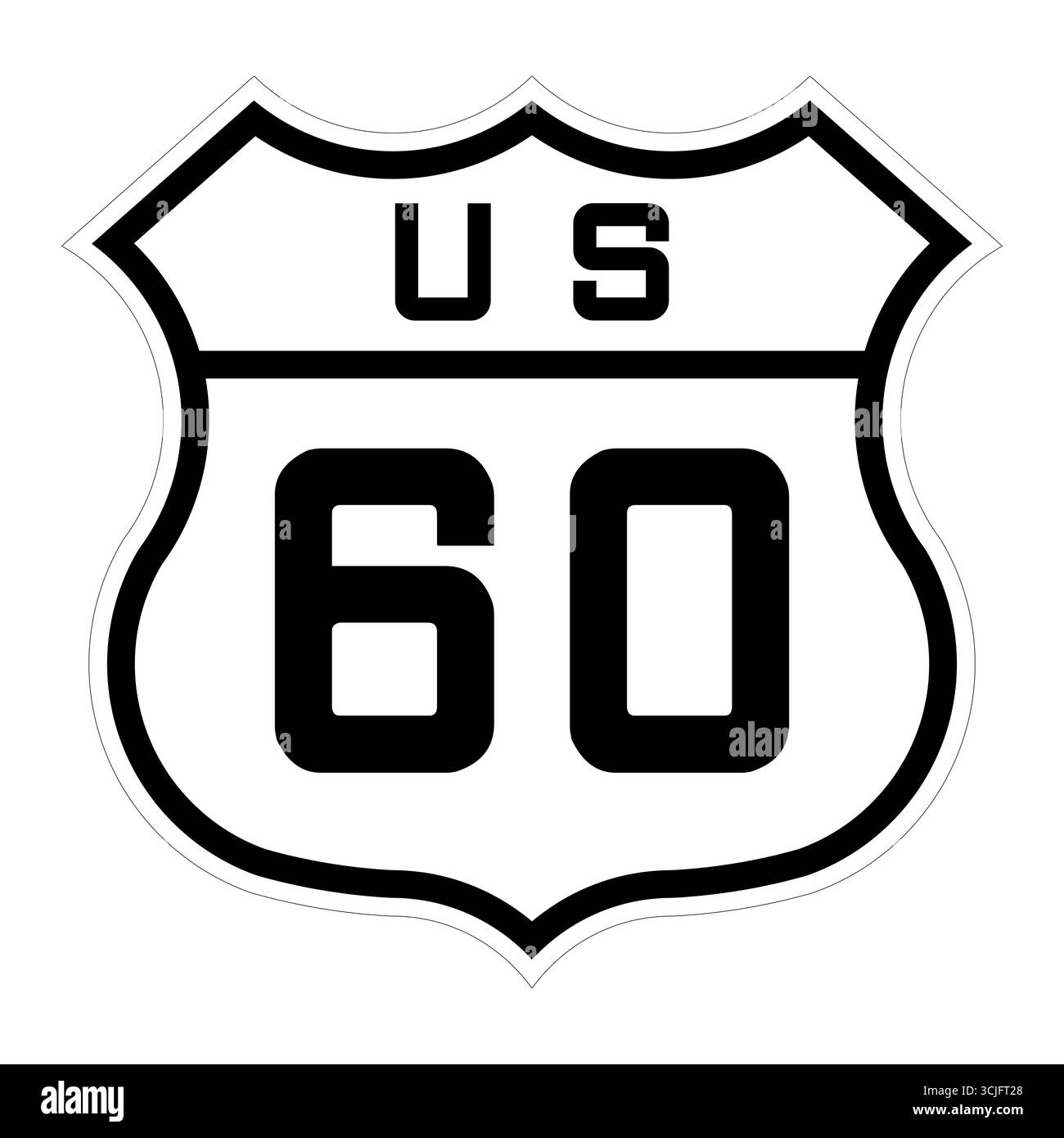 US route 60 sign Stock Photo - Alamy