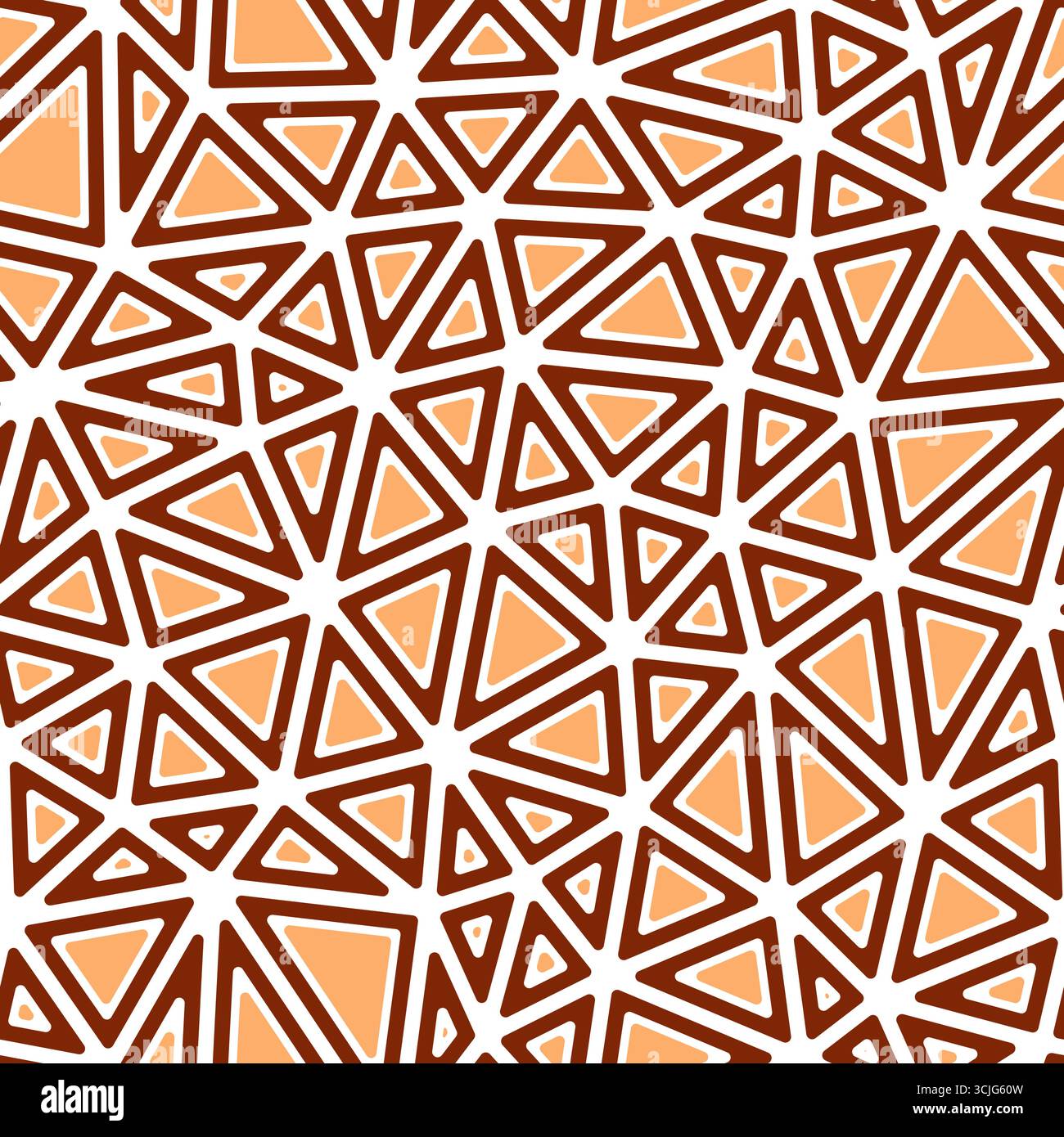 Minimal geometric background. Rounded solid shapes in frames. Medium triangles size. One tone colored style. Repeatable pattern. Awesome vector tiles. Stock Vector