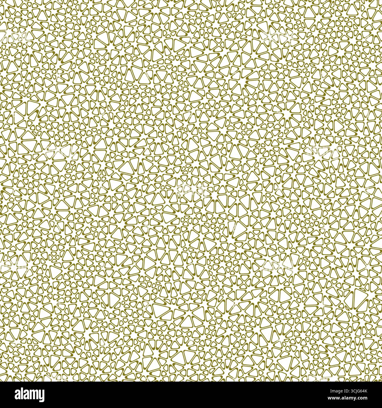 Triangulation geometric shapes background. Tiny triangles size. Solid Color style. Rounded triangular cells outlined. Repeatable pattern. Stock Vector