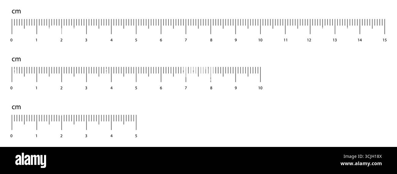 Measuring scale with numbers, markup for rulers. Measuring scale for ...