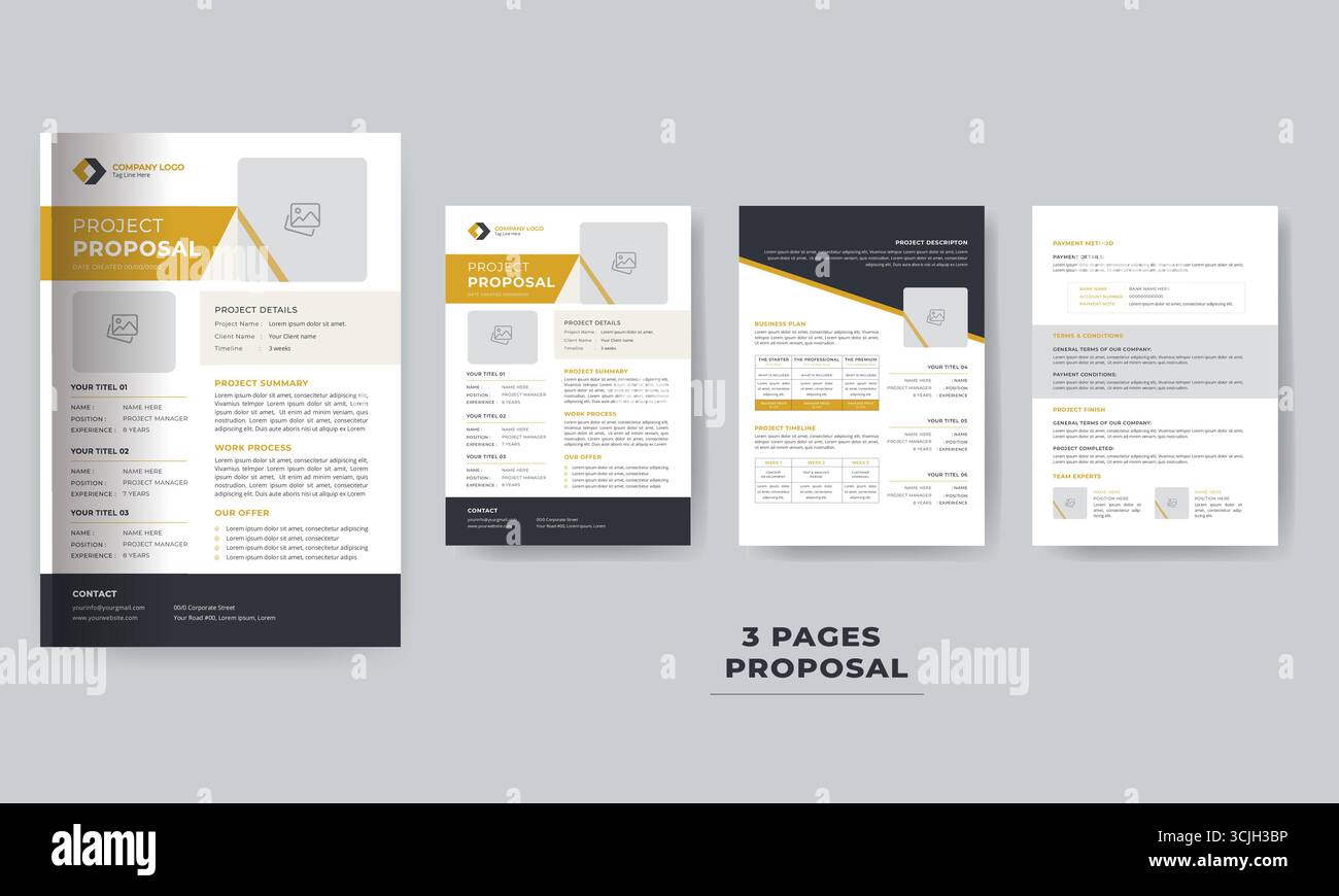 New Business Project Proposal design template Stock Vector