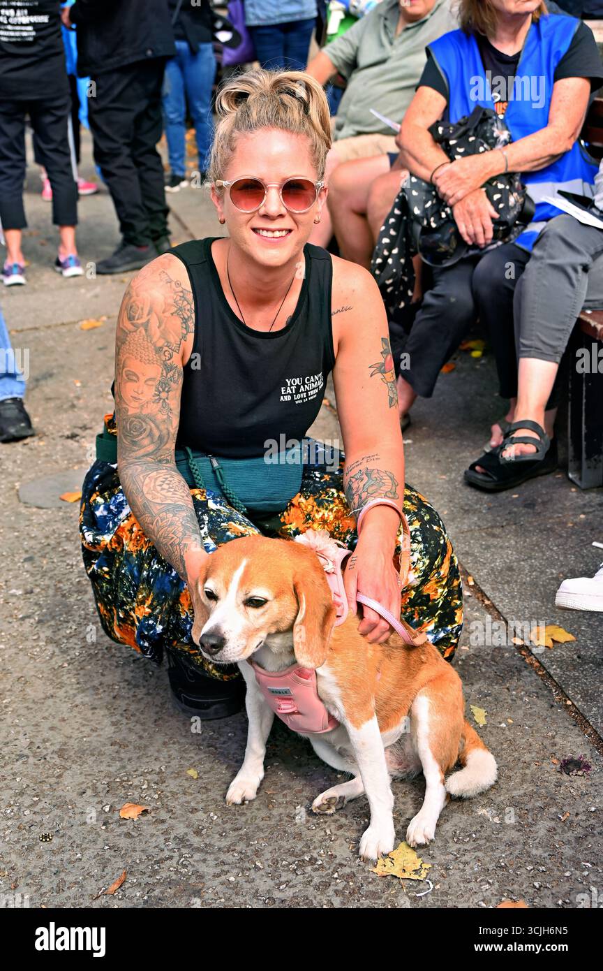 London uk 6th september 2025 animal rights march 2025 at marble arch