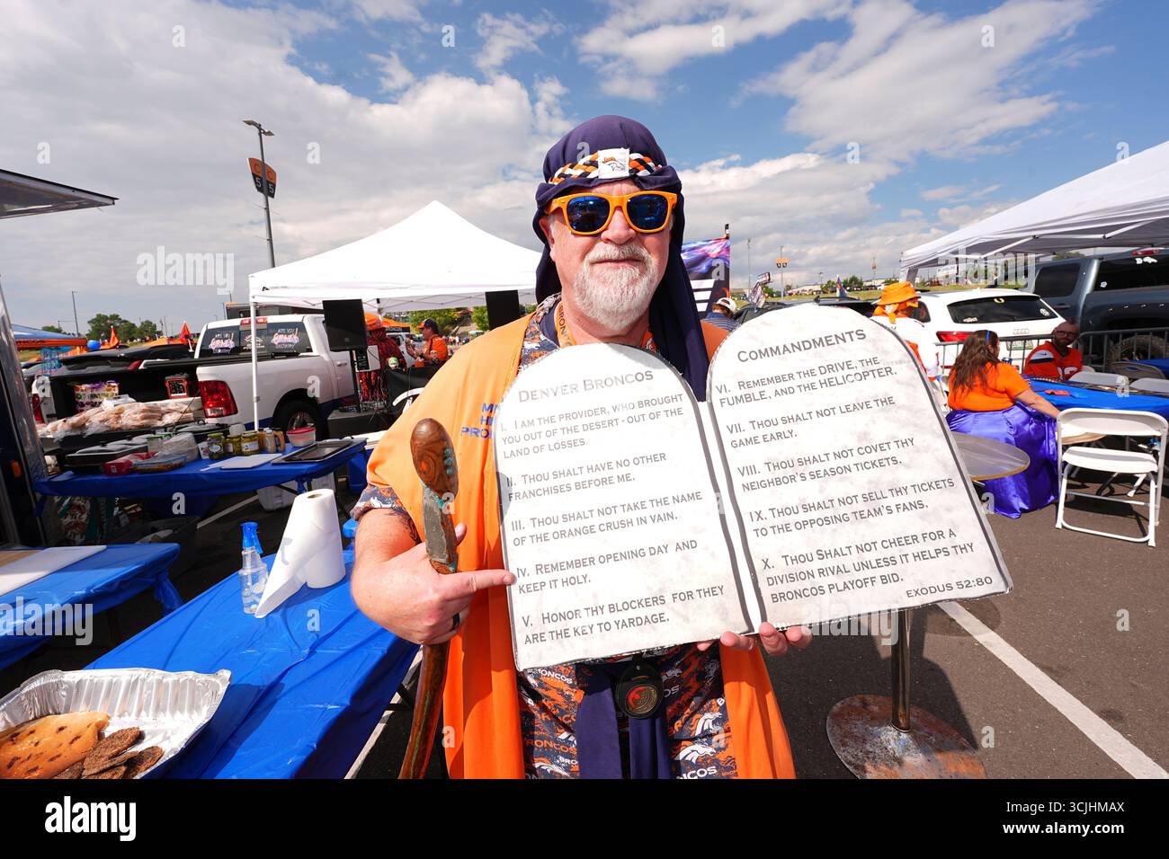 Nfl Prophet The Mile High Prophet, John Buckley, displays a tablet with the Denver ...