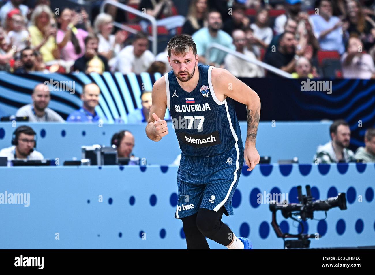 77 Luka Doncic of Slovenia plays during the FIBA EuroBasket 2025, round ...