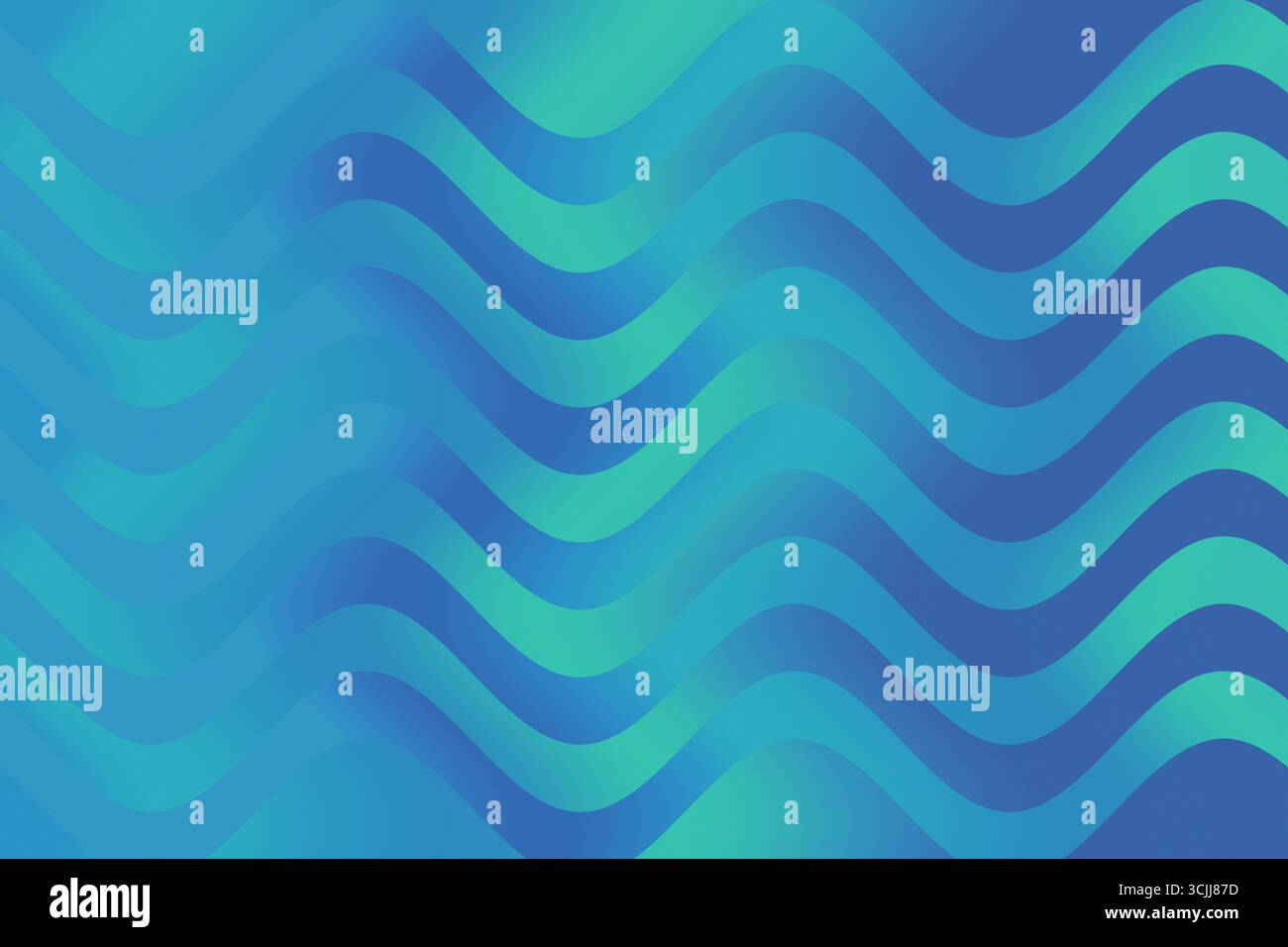 Seamless wavy line pattern in shades of blue with gradient transitions and glowing highlights. A beautiful dynamic background. Stock Photo