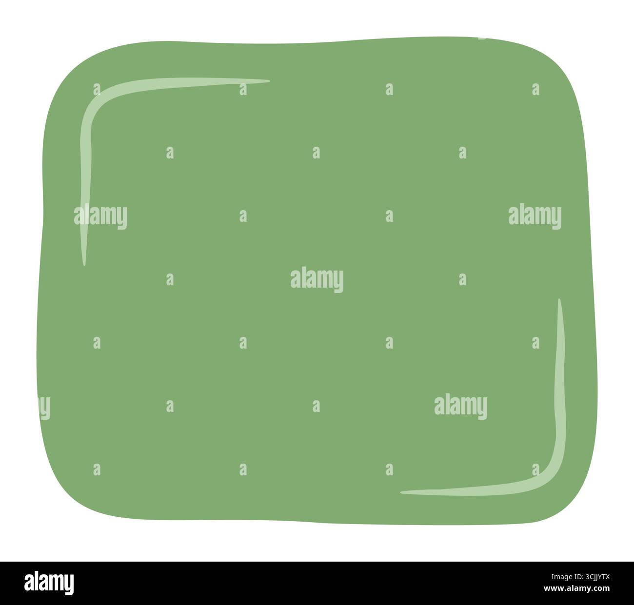 Green Hand Drawn Organic Sticker Frame Stock Vector