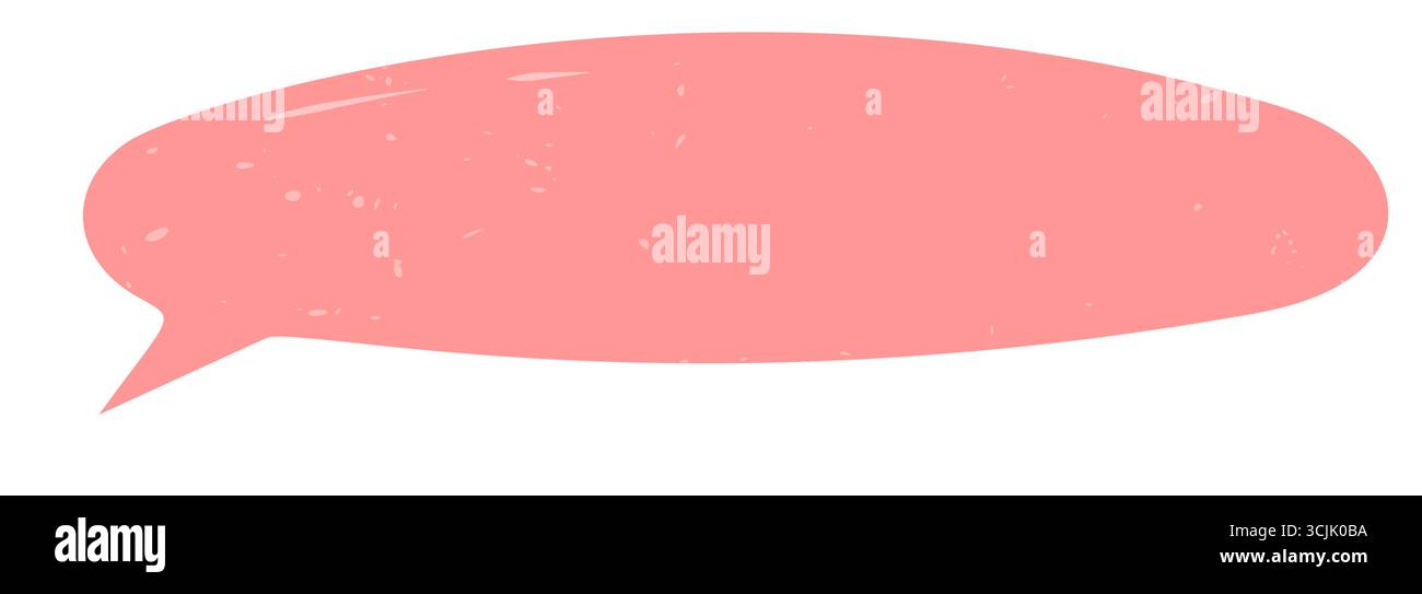 Hand Drawn Rough Pink Sticker Speech Bubble Stock Vector