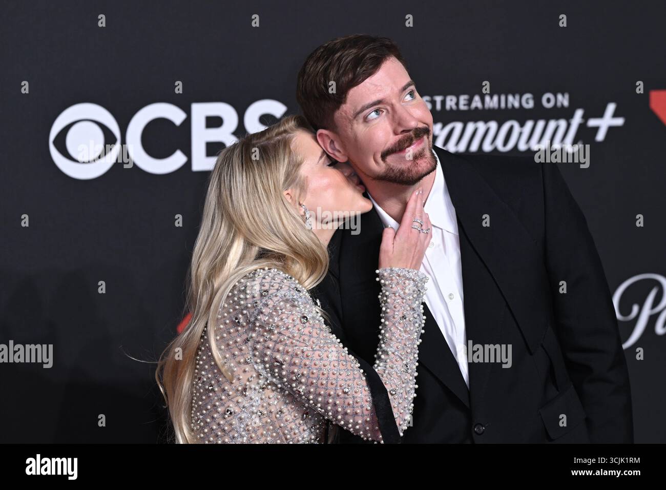 Mr Beast and Thea Booysen attending the MTV Video Music Awards 2025 ...