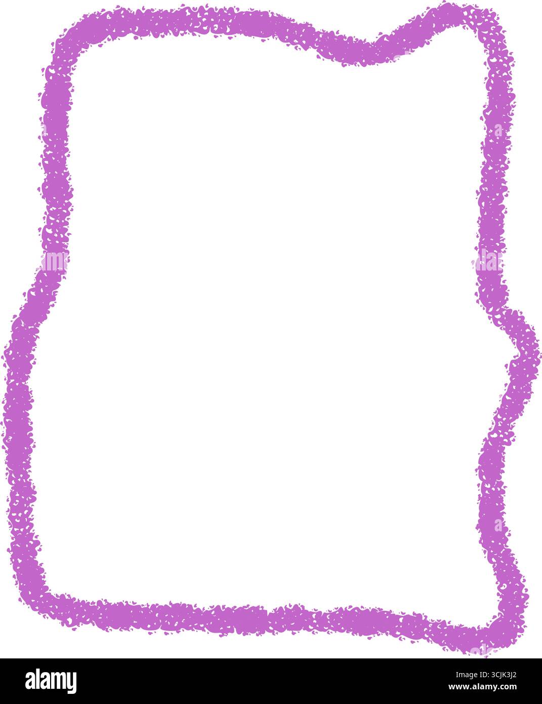 Crayon Wavy Outline Quote Box Stock Vector