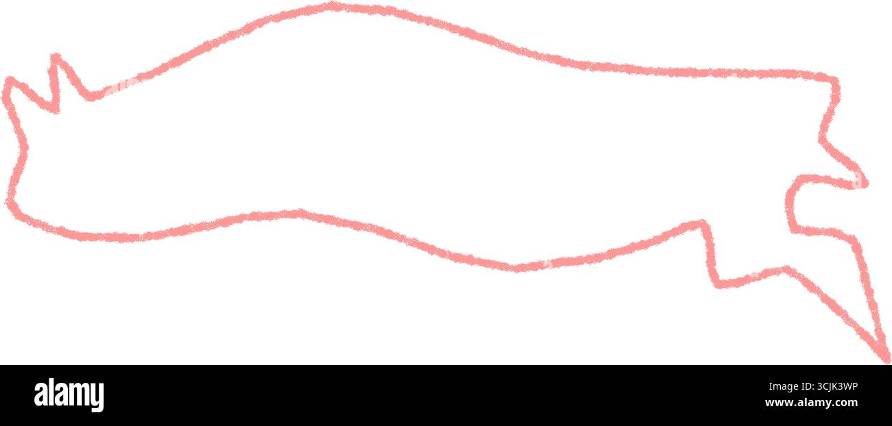 Wavy Crayon Contour Chat Bubble Stock Vector