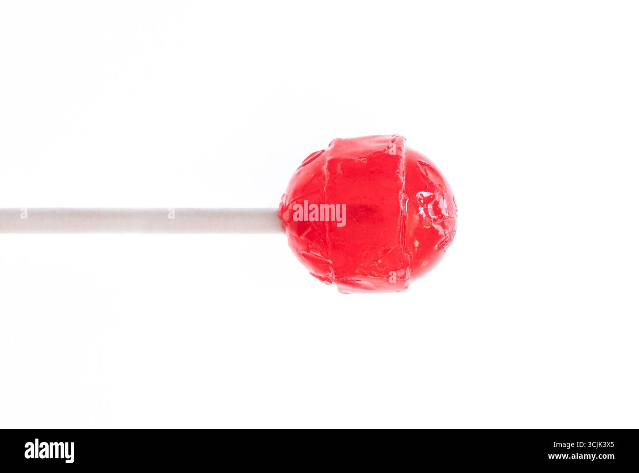 A red sucker candy on white background Stock Photo