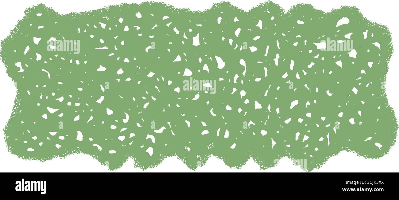 Green Chalk Squiggle Frame With Texture Stock Vector