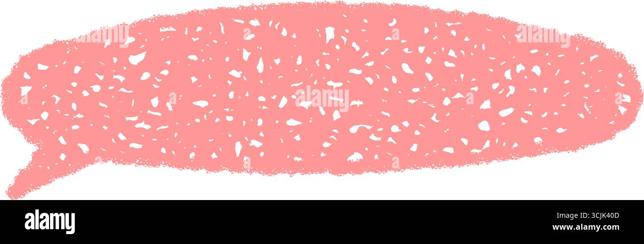 Pink Crayon Sketch Fluid Chat Bubble Stock Vector