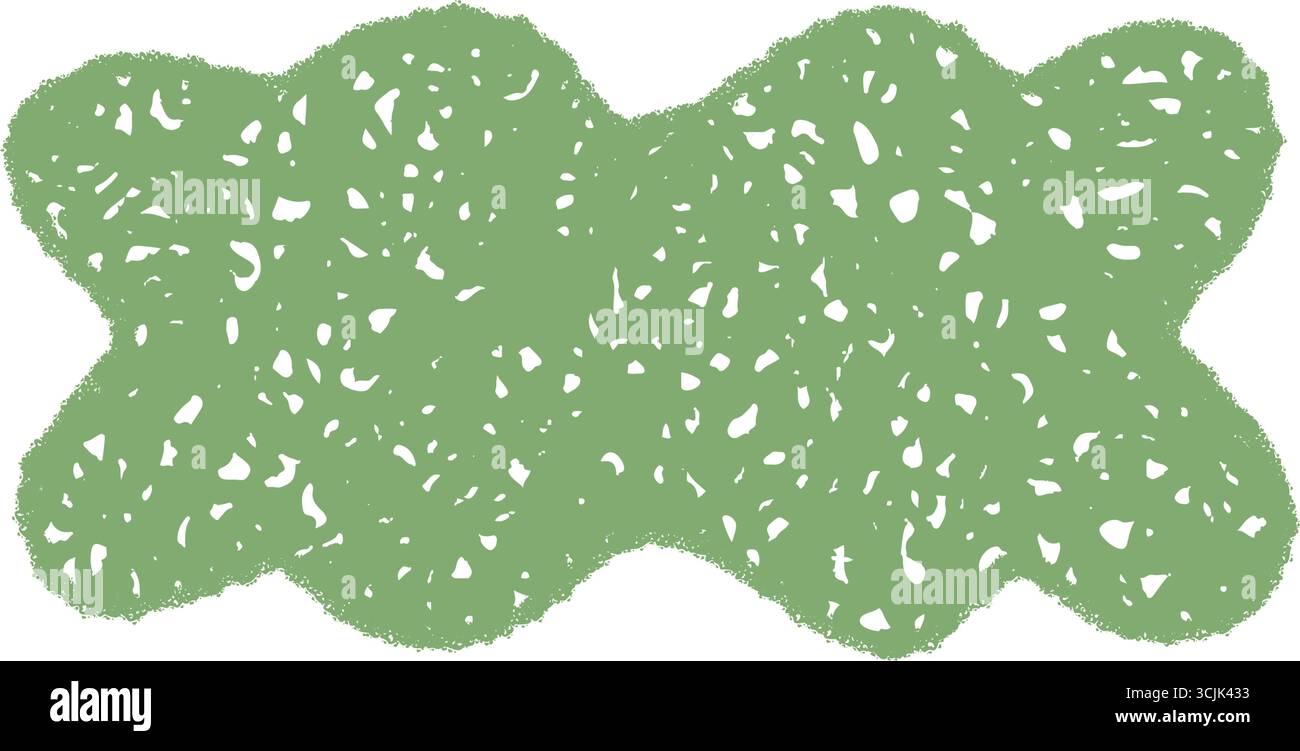 Groovy Hand Drawn Wavy Green Border Stock Vector