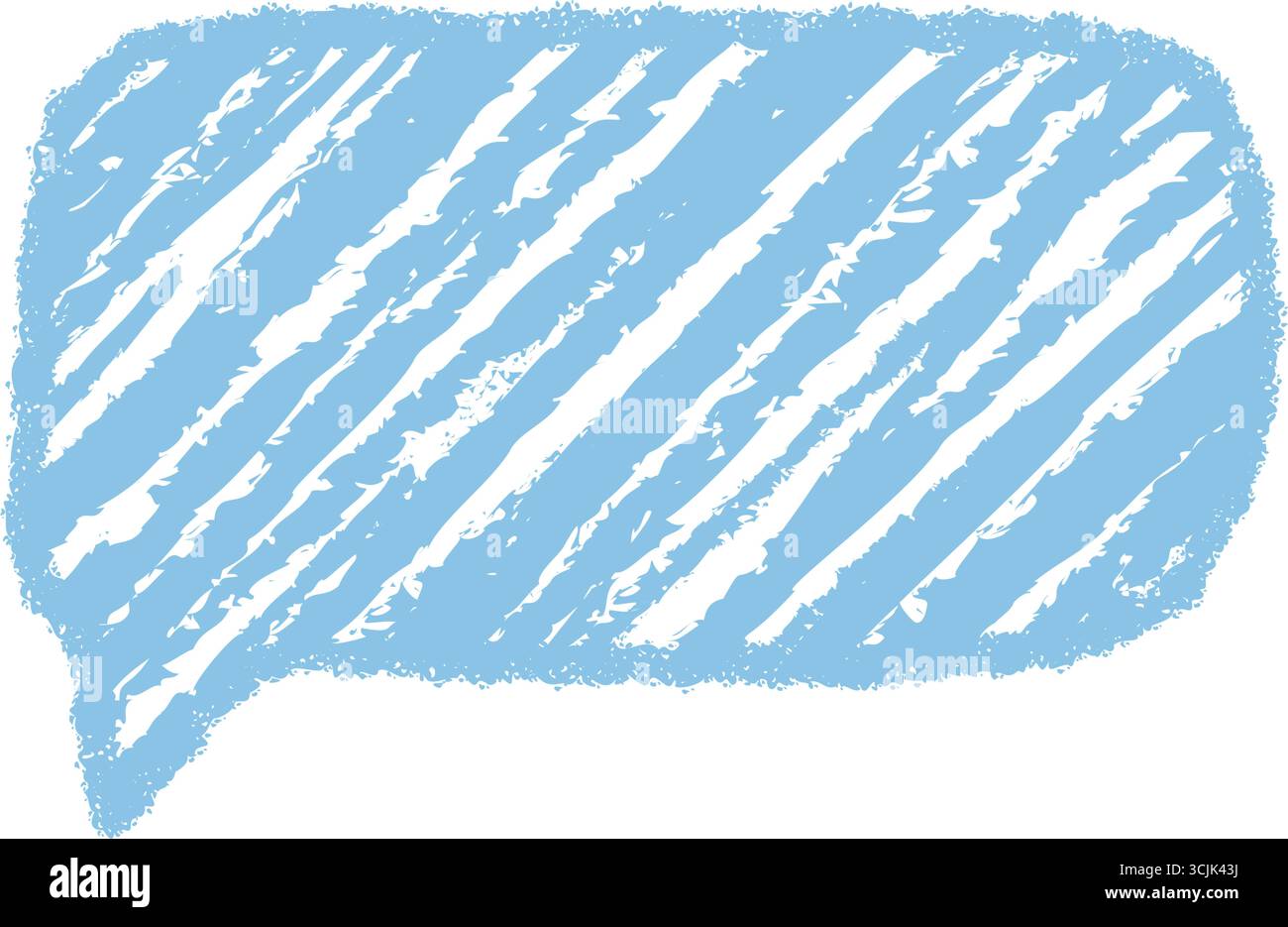 Organic Crayon Scribble Speech Bubble Rectangle Stock Vector