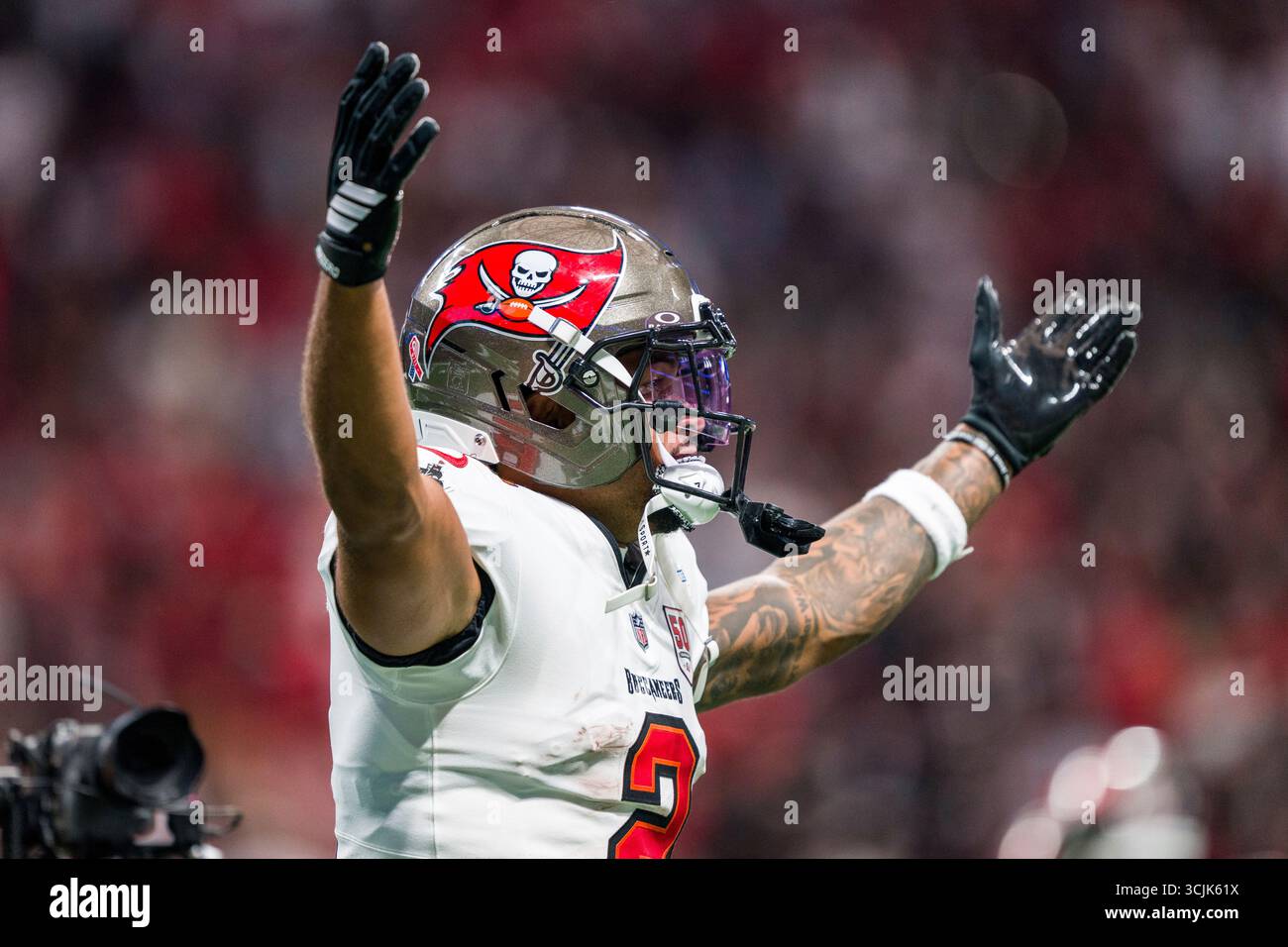 Tampa Bay Buccaneers wide receiver Emeka Egbuka (2) celebrates a ...