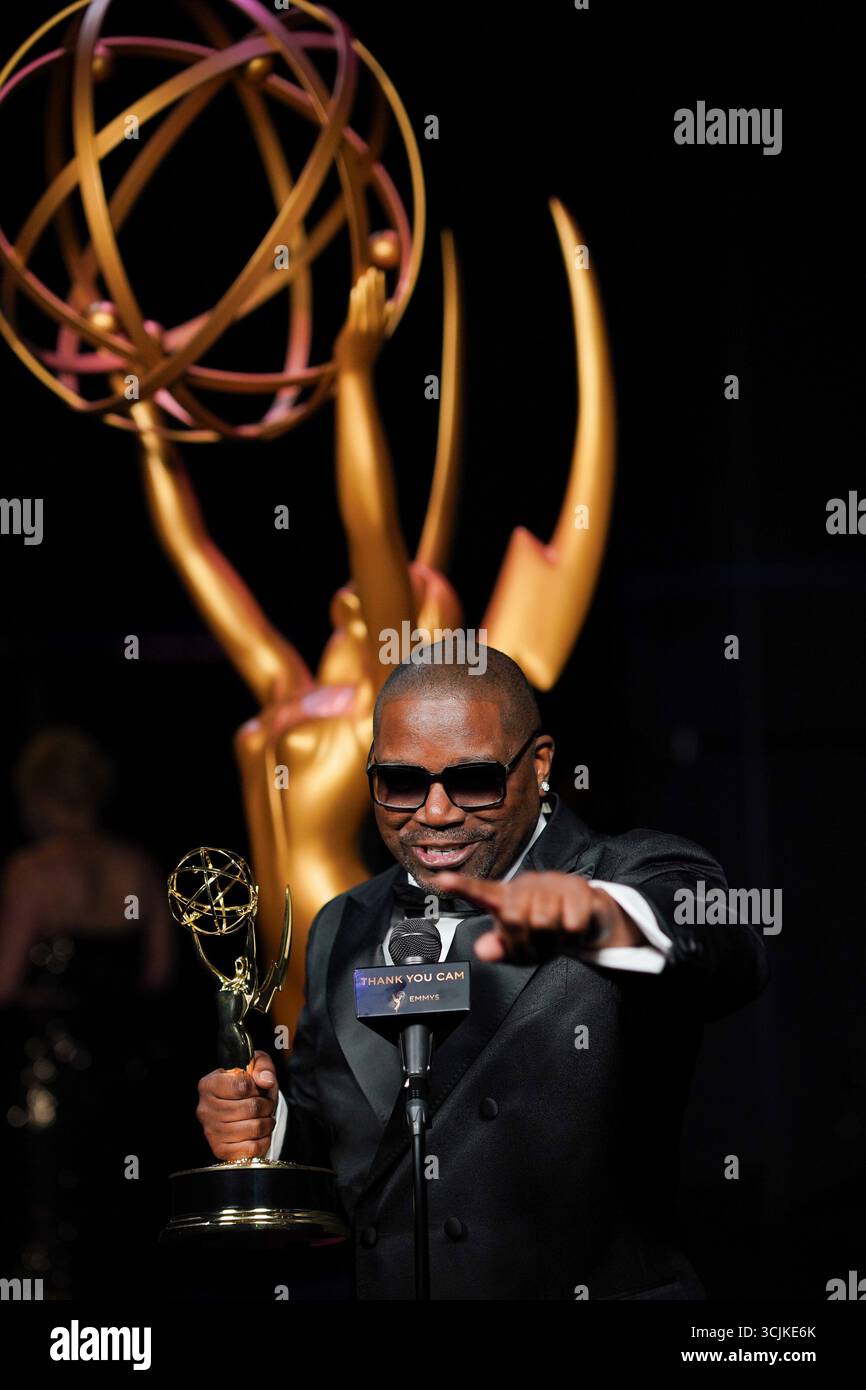 EXCLUSIVE - Tony Russell with Emmy for Outstanding Music Direction for