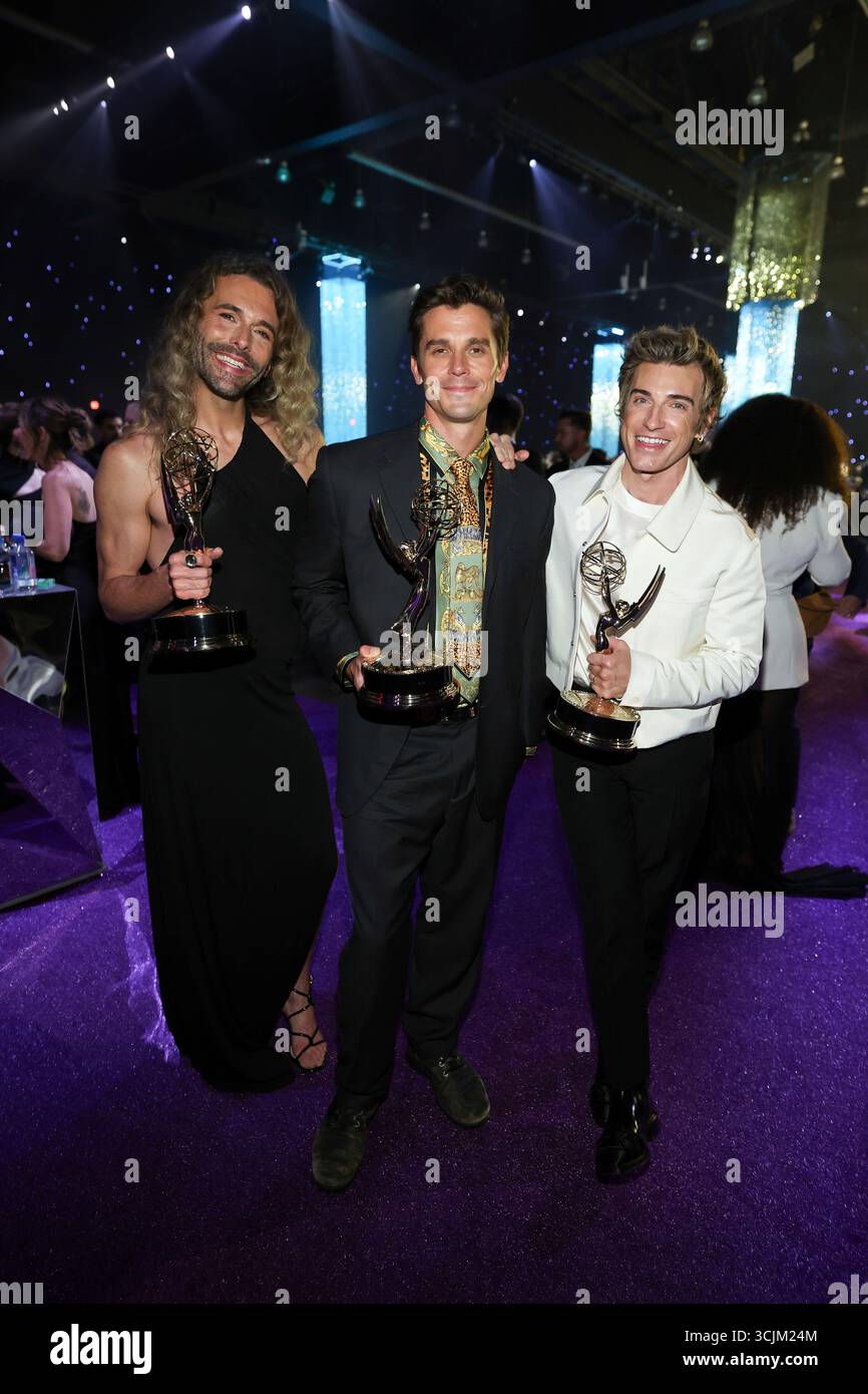 EXCLUSIVE - Jonathan van Ness, from left, Antoni Poroski and Jeremiah ...