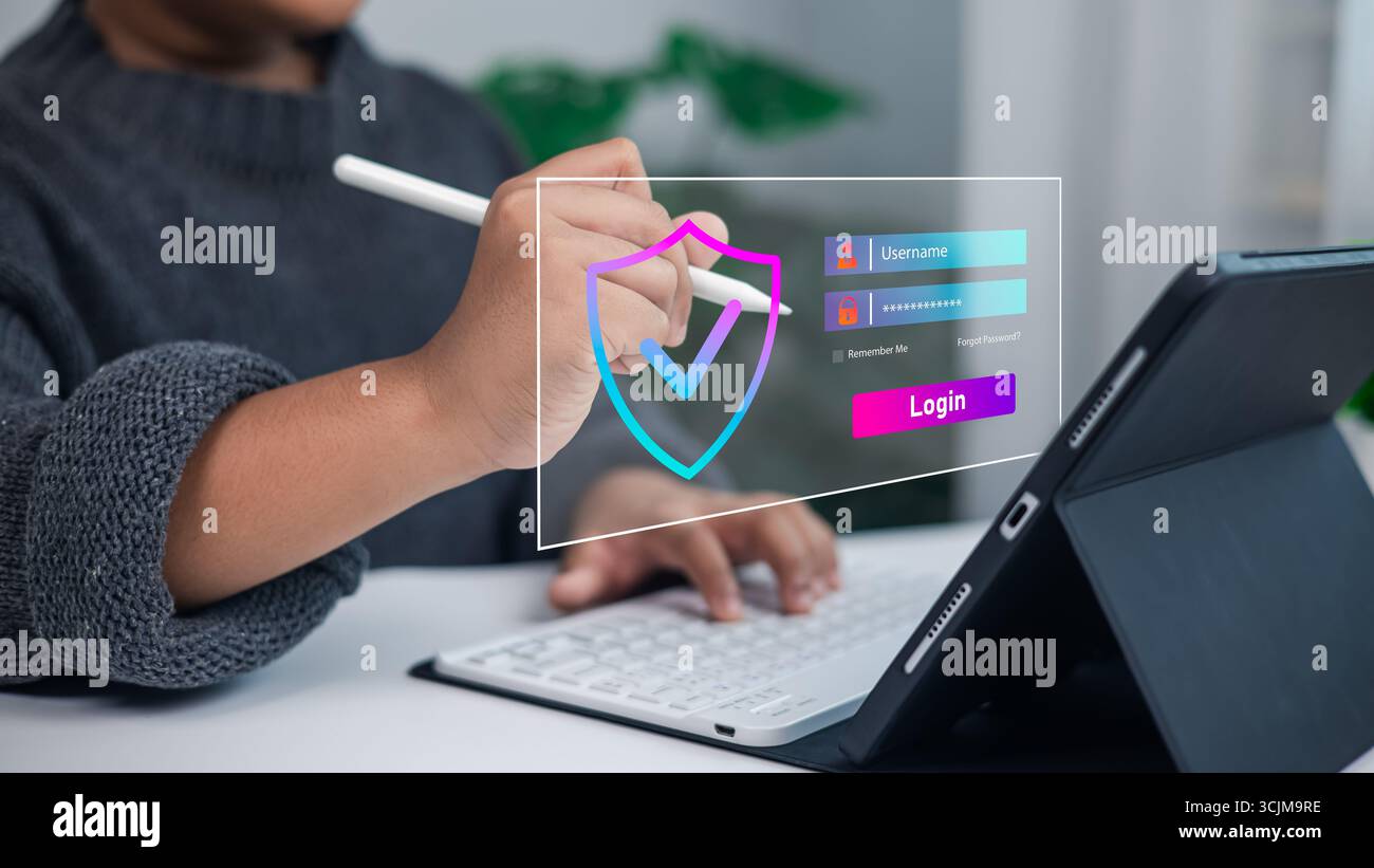 View of Cybersecurity system user access hi-res stock photography and images ...
