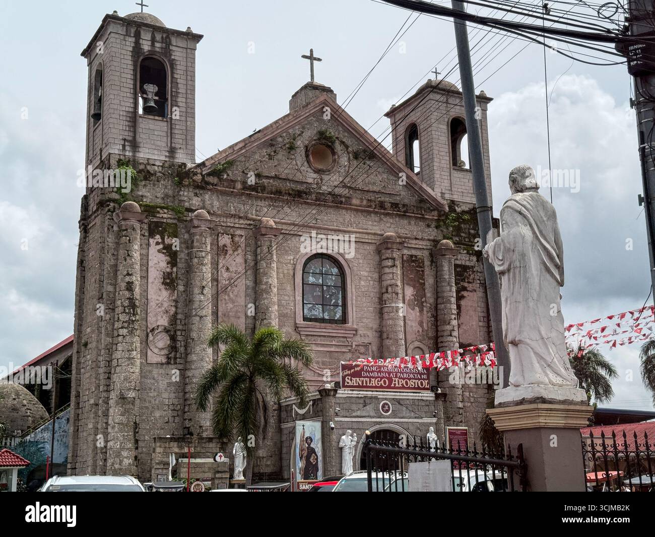 Ibaan Church, Batangas, Philippines: Roman Catholic Archdiocesan Shrine and Parish of Saint James the Greater, Archdiocese of Lipa - Smartphone Captured Stock Image