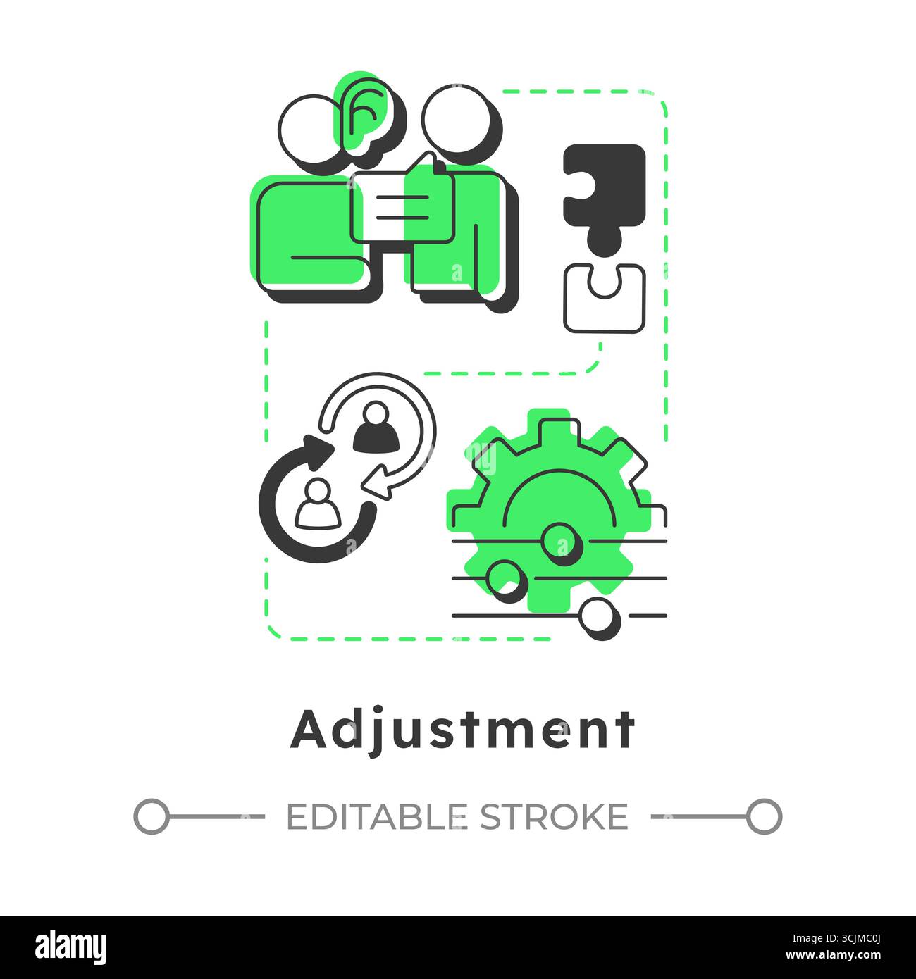 Adjustment modern linear concept icon Stock Vector