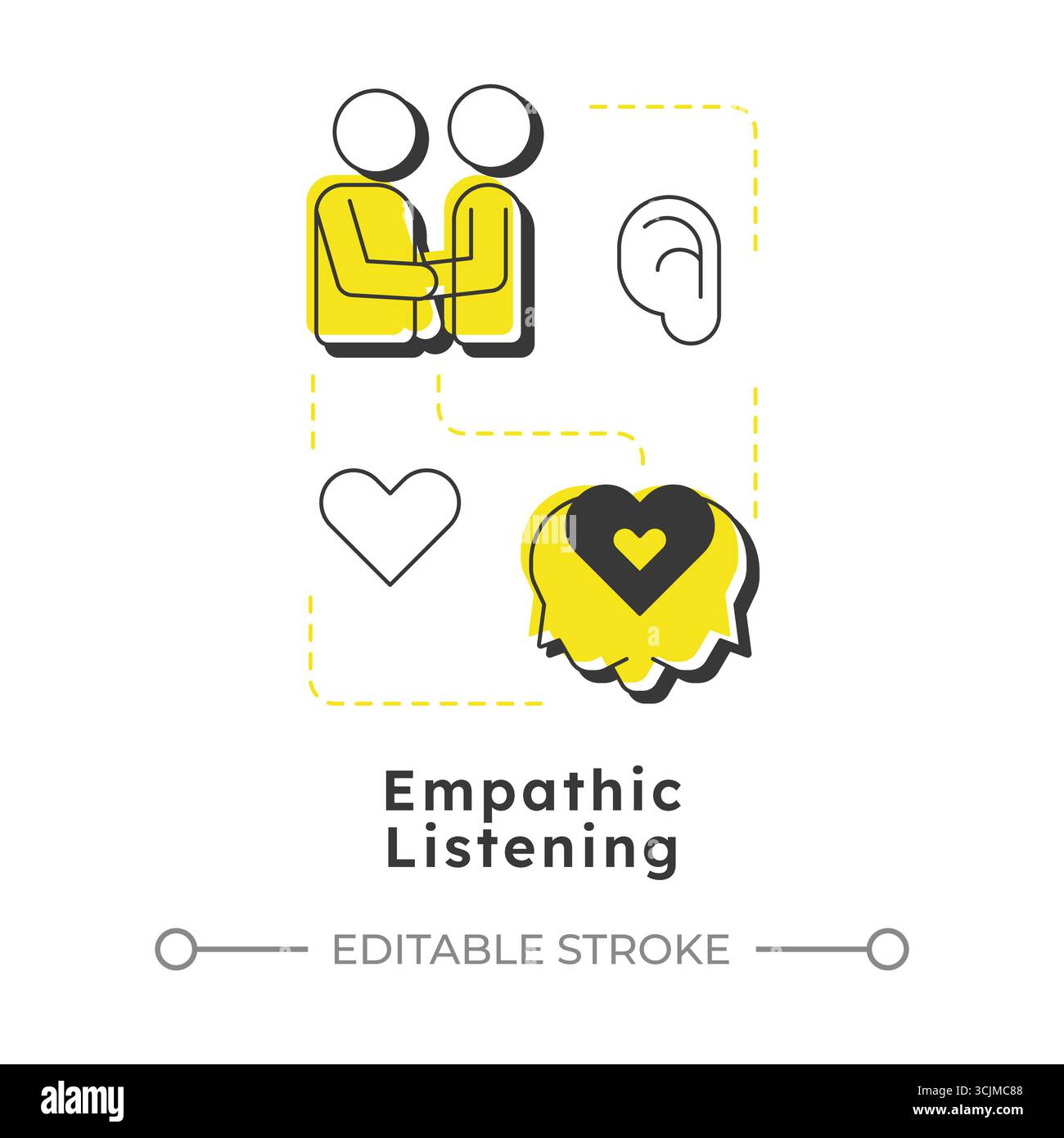 Empathic listening modern linear concept icon Stock Vector Image & Art ...