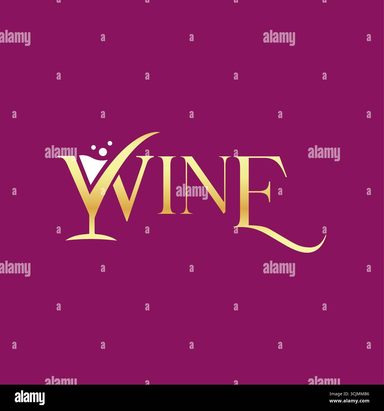 Premium wine logo design Stock Vector