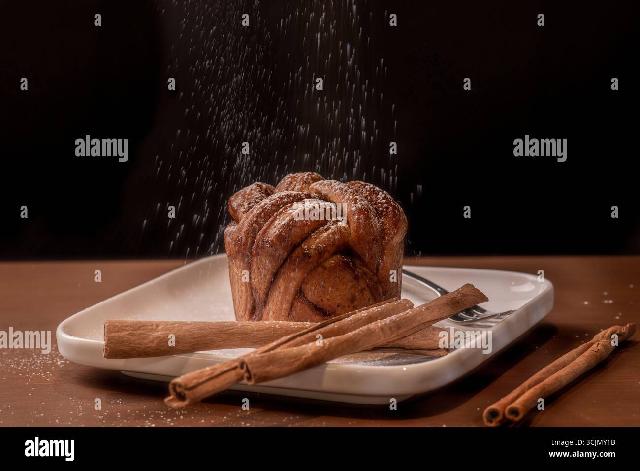 cinnamon roll at bakery in Bangkok Stock Photo
