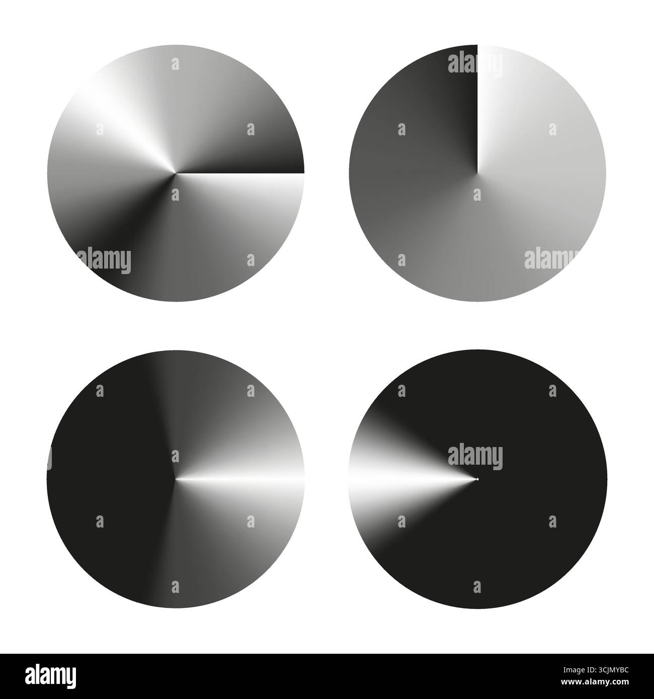 Pie chart collection. Data analysis tool. Radial diagram Vector. Infographic statistic element. EPS 10. Stock Vector