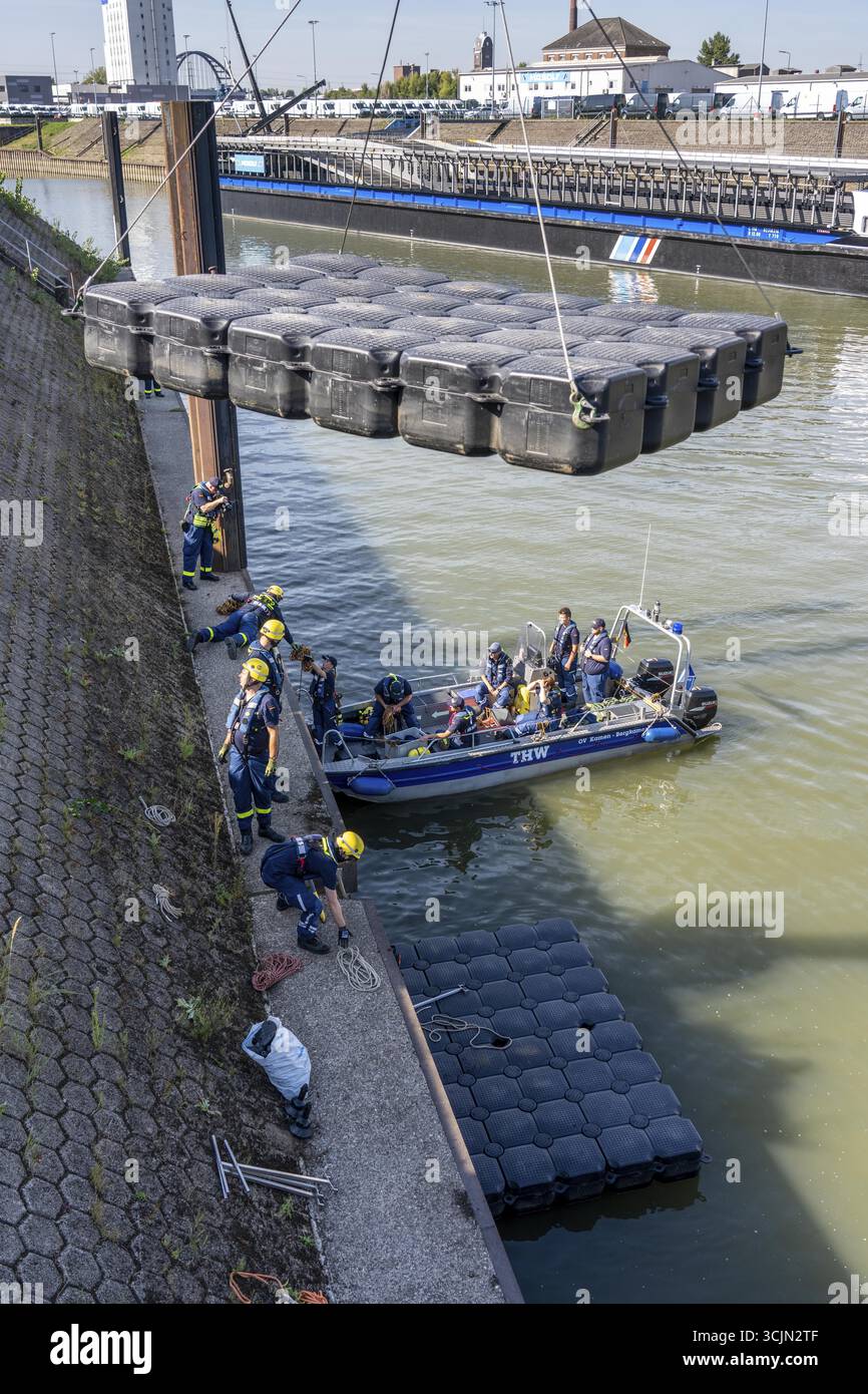 Construction of a floating platform with the jet-float system, this can ...