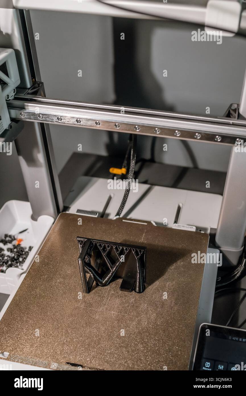 3D printer printing figure close-up Stock Photo