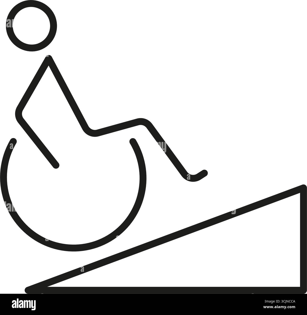 Wheelchair Accessibility Ramp Line Icon. Disability Access, Mobility ...