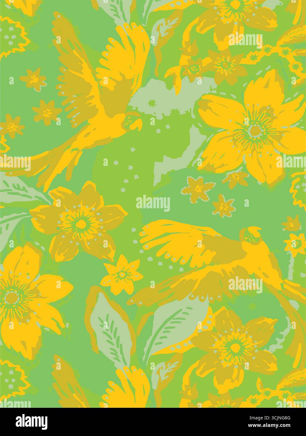 Abstract creative seamless pattern with tropical plants and artistic background,ethnic,leaves,leaf,seamless pattern Stock Vector