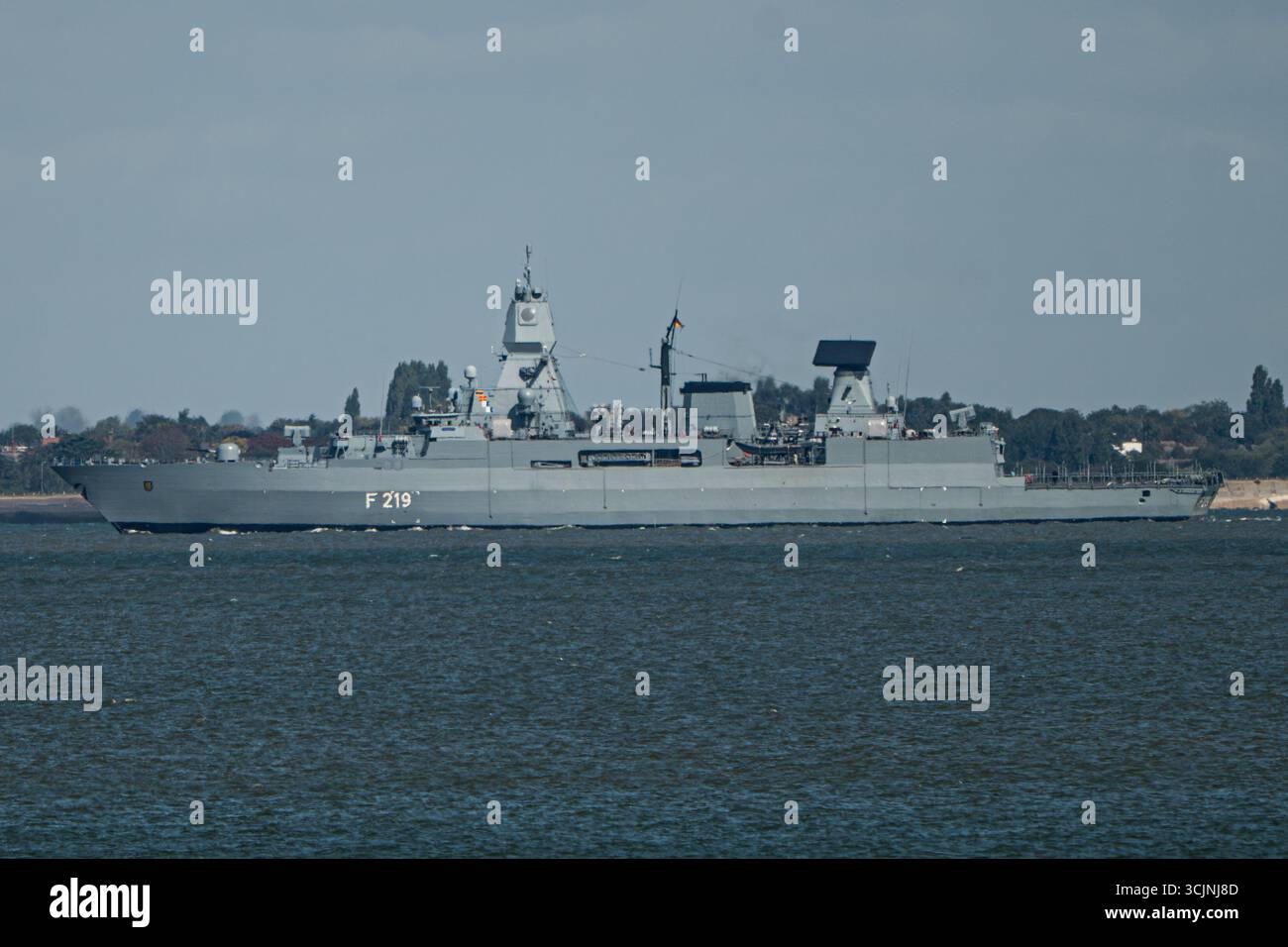 German frigate, Sachsen F219, navigating the Thames Estuary 08 ...