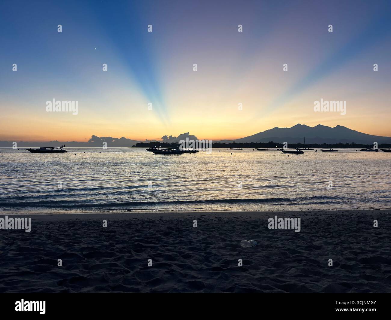 Sunrise on Lombok Stock Photo