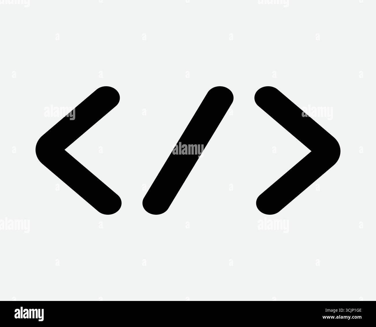 Coding Icon IT Information Technology Code Programming Digital Web Network Sign Computer Website Software Development Online Browser Symbol Line Tech Stock Vector