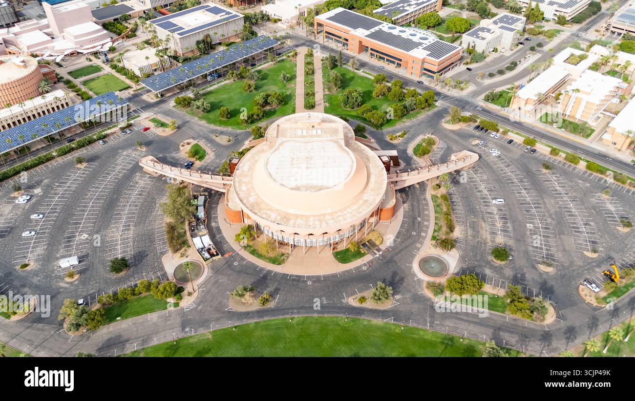 ASU Gammage, Performing arts theater, Frank Lloyd Wright, Phoenix, Arizona, USA Stock Photo