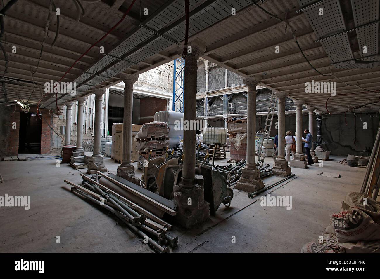 Seville, July 29, 2024. Report on the restoration of the former Cine X on Trajano Street, which will become a theater and hotel. Photo: Juan Flores. ARCHSEV. Credit: Album / Archivo ABC / Juan Flores Stock Photo