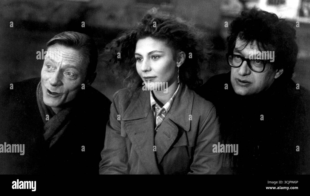 WIM WENDERS, HENRI ALEKAN and SOLVEIG DOMMARTIN in WINGS OF DESIRE 