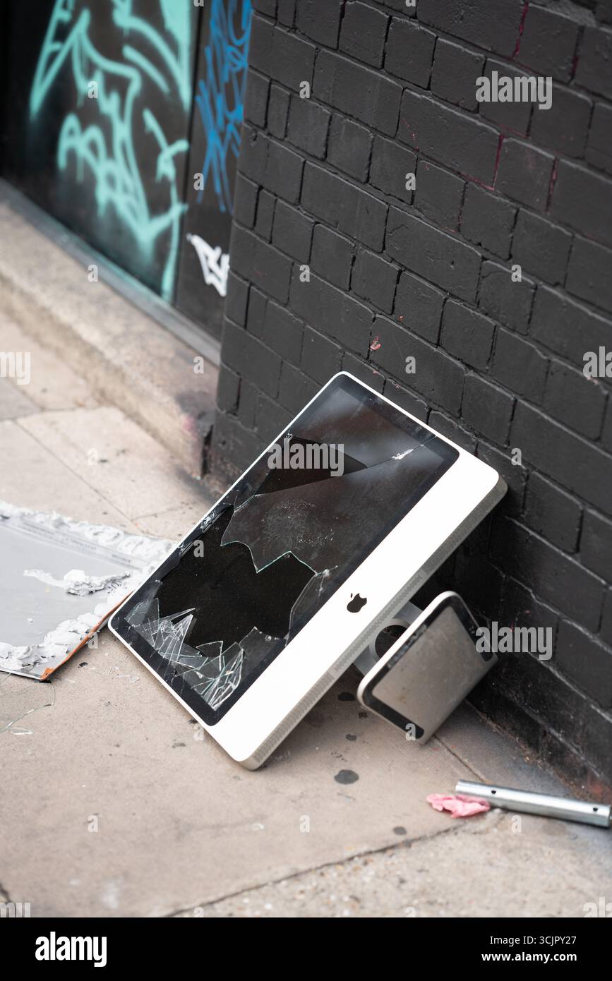 Street graffiti in Brick Lane, east London, England Stock Photo