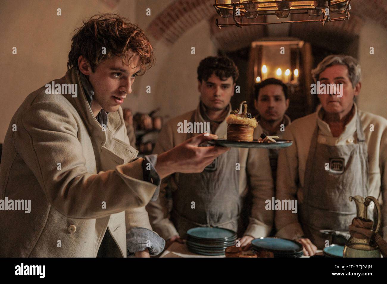 Carême (2025-) TV series directed by Martin Bourboulon and created by Ian Kelly and Davide Serino and starring Benjamin Voisin as Antonin Carême. French-language drama chronicling celebrity chef Antonin Carême as he rises from poverty in Napoleonic France, using his culinary genius and navigating political intrigue that entwines him in espionage and romance. Publicity still from Season 1 Episode 3 ‘A Recipe for a Disaster’ EDITORIAL USE ONLY. Credit: BFA / Apple TV+ Stock Photo