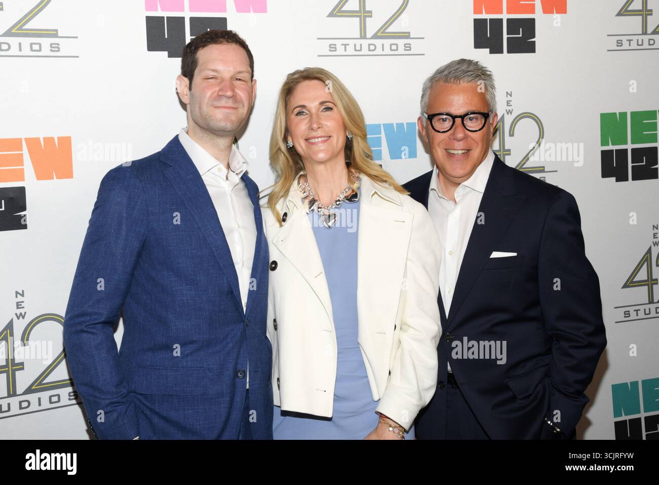 Henry Tisch, Fiona Rudin and Russell Granet attend the New 42 Studios ...
