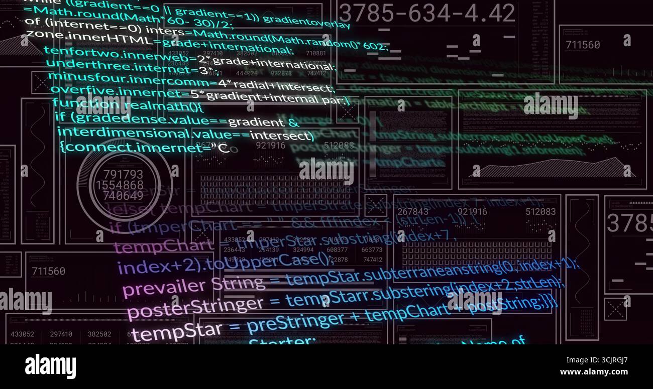 Displaying code panel updating on grid background with code blocks ...