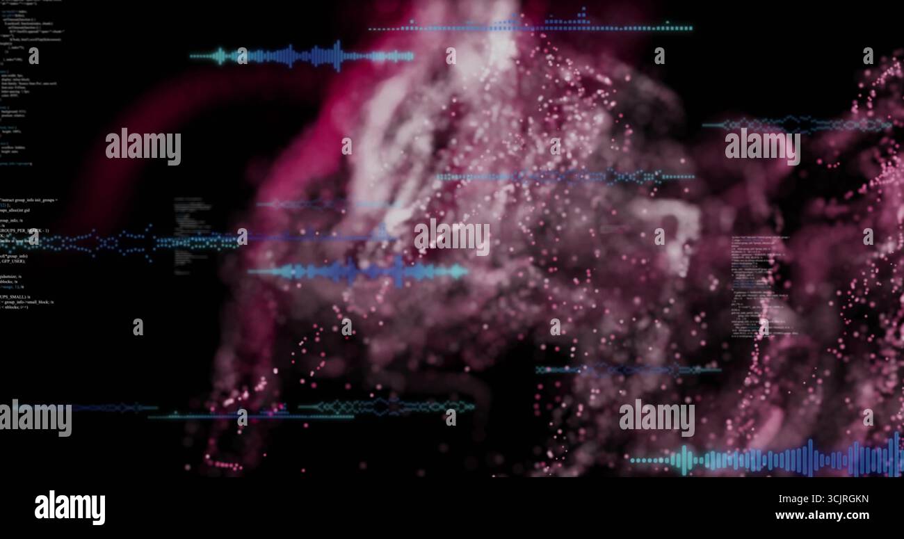 Vibrant abstract waveforms in pink hi-res stock photography and images ...