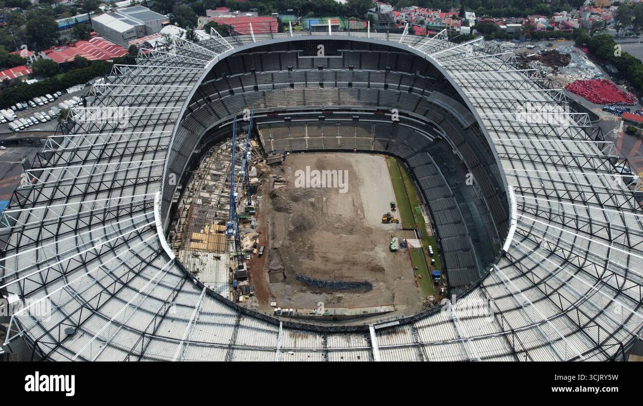 Mexico City, Mexico. 07th Sep, 2025. Aerial view of the outside of ...