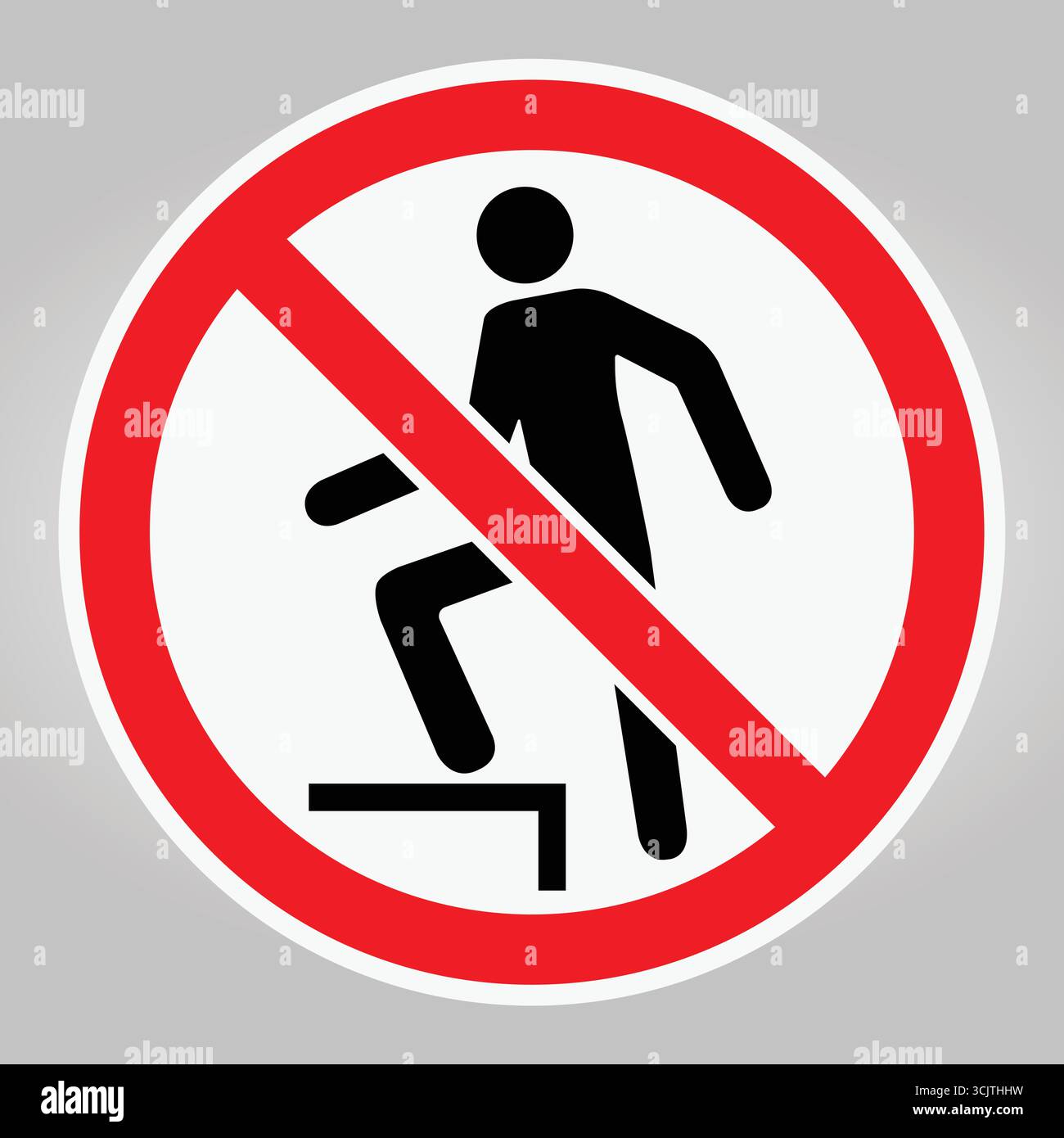 A clear and engaging warning sign that conveys the message of avoiding ...